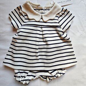 NWT Janie and Jack Baby Striped Matching Set - Size 0 to 3 months